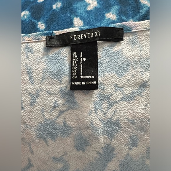 Forever 21 Boho Tye Dye Shibori Chiffon Kimono Top Size: SMALL - Picture 5 of 5